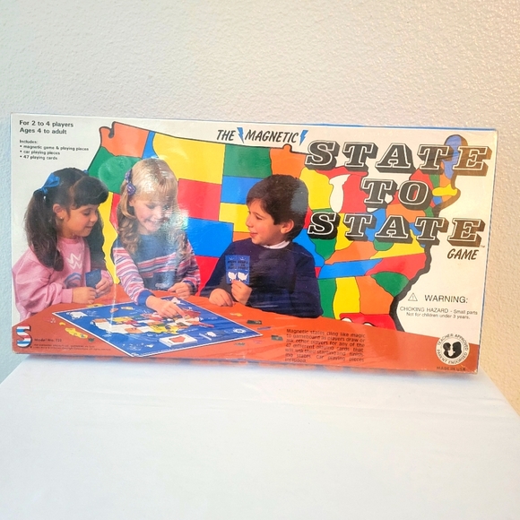 NEW MAGNETIC STATE TO STATE BOOARD GAME AGES 4 - ADULT - Picture 1 of 5